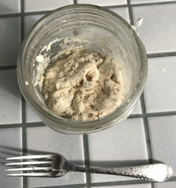 Sourdough starter mixed