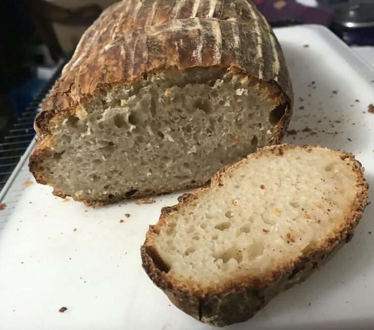 Sourdough bread sliced