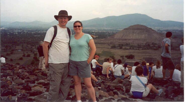 My (now) wife and I on the Pyramid of the
Moon