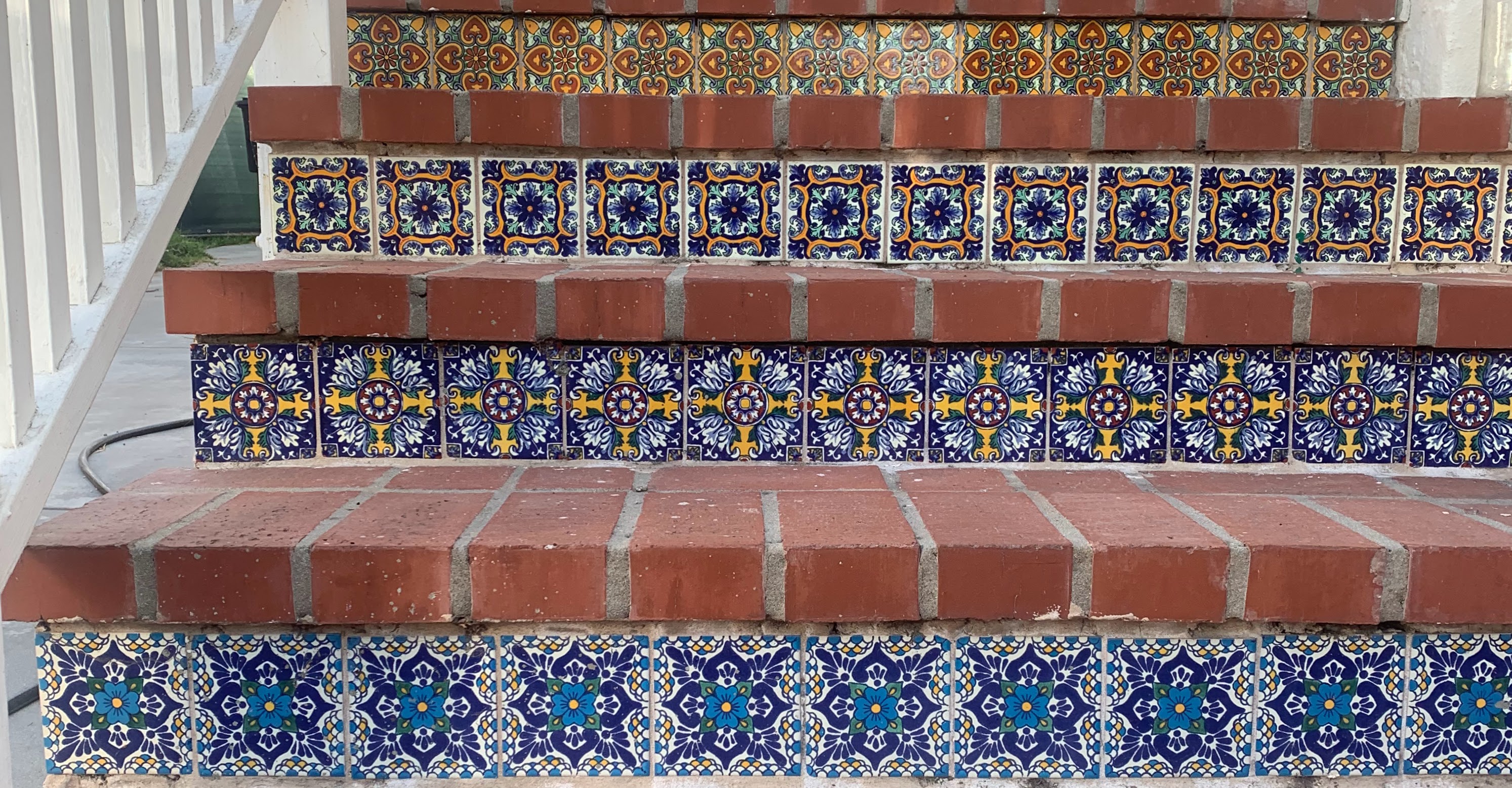 Talavera tile steps